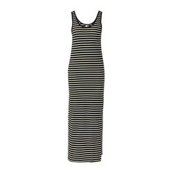 Q/S designed by Langes Jerseykleid mit Streifen - schwarz/beige (99G0)