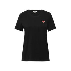 s.Oliver Red Label T-shirt with detail - black (99D5)