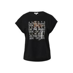s.Oliver Red Label Relaxed fit T-shirt with foil print - black (99D1)