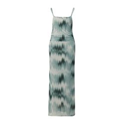Q/S designed by Schmal geschnittenes Meshkleid mit All-over-Print - blau/grün (72A2)
