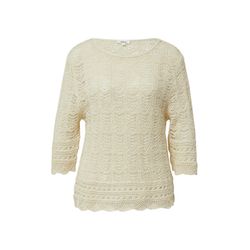s.Oliver Red Label Ajour-Strickpullover mit 3/4-Ärmeln - weiß (0750)