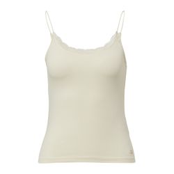 Q/S designed by Spaghetti strap top with lace detail - beige (0808)