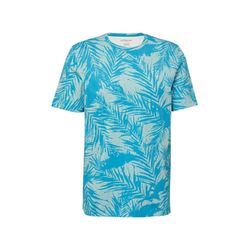 s.Oliver Red Label T-Shirt mit Crew Neck und All-over-Print - blau (62A1)