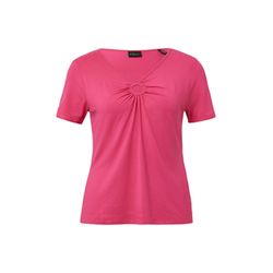 s.Oliver Black Label T-Shirt aus Viskosestretch mit Ringdetail - pink (4501)