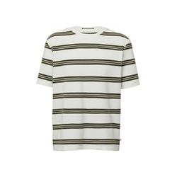 Q/S designed by Strukturiertes Jersey-T-Shirt mit Streifen - grün/weiß (79G0)