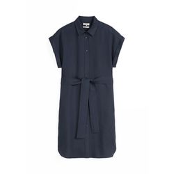 Marc O'Polo Leinenkleid relaxed mit Taillengürtel - blau (886)