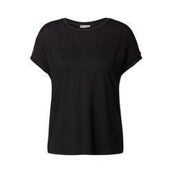 Street One Shirt with hole pattern detail - black (10001)
