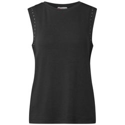 Street One Jerseytop mit Nieten - grau (16693)