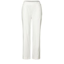 Street One Straight leg twill trousers - white (10108)