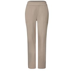 Street One Straight leg twill trousers - gray (16381)