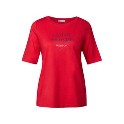 Street One Softes Shirt mit Wording - rot (26278)