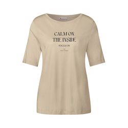 Street One Softes Shirt mit Wording - beige (26620)