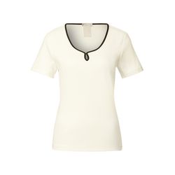 Street One T-shirt with decorative tape - white (10108)