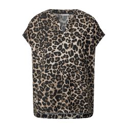 Street One Blouse shirt with leopard pattern - brown/black (30001)