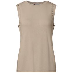 Street One Jerseytop mit Nieten - beige (16620)
