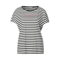Street One Striped shirt with wording - black (30001)