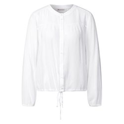 Street One Crinkle blouse with gathers - white (10000)