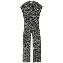 Street One Gemusterter Jumpsuit - schwarz (30001)