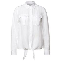 Cecil Blouse with knot at the hem - white (10000)