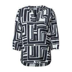 Cecil Patterned structured blouse - blue (25512)