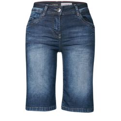Cecil Relaxed fit denim shorts - Scarlett style - blue (10235)
