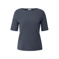 Cecil Crepe Structured T-Shirt - blue (16784)