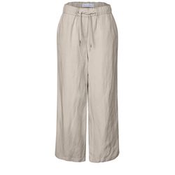 Cecil Wide-leg linen-blend trousers - beige (16247)