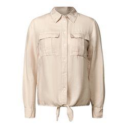 Cecil Bluse mit Knoten am Saum - beige (16247)
