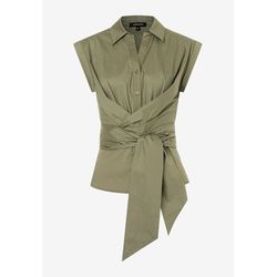 More & More Blouse with bow - green (0679)