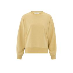 Yaya Sweatshirt mit kleinem Schlitz und lockerer Passform - gelb (41026)