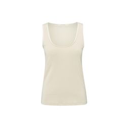 Yaya Ribbed singlet with shiny trim - beige (20908)