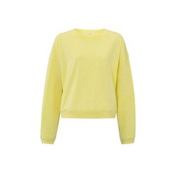 Yaya Oversize-Sweatshirt aus Melange-Stoff mit langen Ärmeln - gelb (20626)