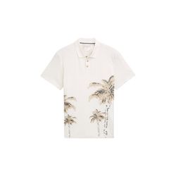 Tom Tailor Polo shirt with palm print - white (10332)