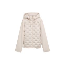 Tom Tailor Hybrid Steppjacke mit Kapuze - weiß (27609)