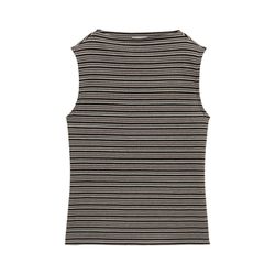 Tom Tailor Jacquard top with stand-up collar - black (38581)