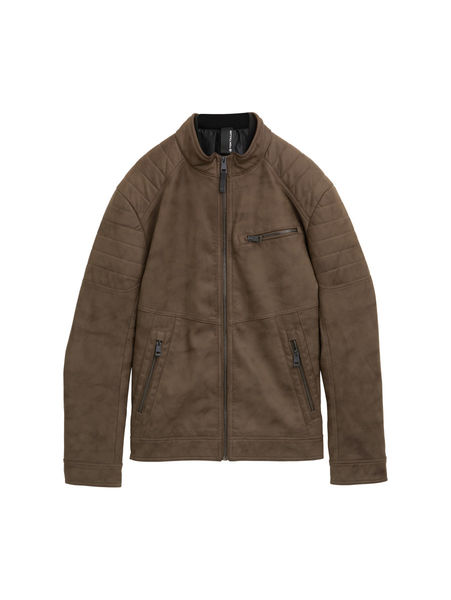 Tom Tailor Bikerjacke aus Kunstleder - braun (30513)
