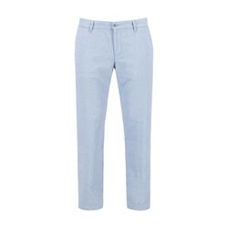 Alberto Jeans Chino in leichter Baumwoll-Leinen Melange - blau (820)