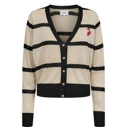 Nümph Strickjacke - Nuslitta   - schwarz/weiß (9505)