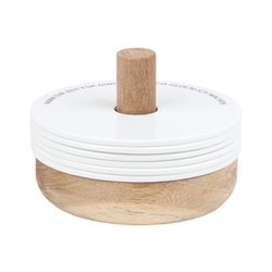 Räder Coaster (Ø10x7.5cm - 6 pieces) - brown/white (0)