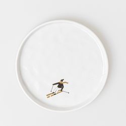Räder Small plate with winter motif (Ø15x1.2cm) - white (0)