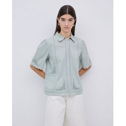 Yerse Blouse with short sleeves - blue (017)