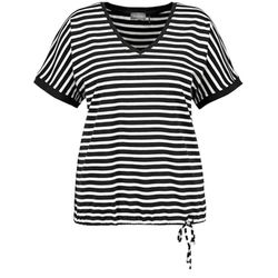 Samoon T-Shirt mit Streifen - schwarz (01103)