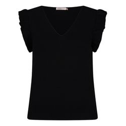 Esqualo T-Shirt mit V-Ausschnitt - schwarz (BLACK)