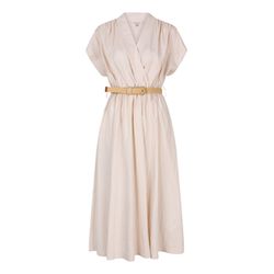 Esqualo Kleid in A-Linie mit Plissee-Detail - beige (Light Sand)