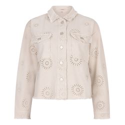 Esqualo Jacket with embroidery flower - beige (Light Sand)
