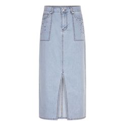Esqualo Jupe en jean avec strass - bleu (Jeans Blue)