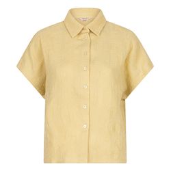 Esqualo Cropped blouse with 3D embroidery - yellow (Lemon Pie)