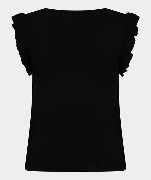 Esqualo T-Shirt mit V-Ausschnitt - schwarz (BLACK)