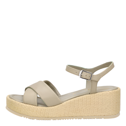 Unisa Sandals with crossed straps - beige (MATCHA)