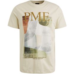 PME Legend T-shirt with front print  - beige (Beige)